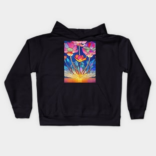 Water Lily Sunrise Kids Hoodie